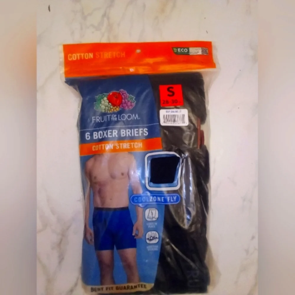 Men's Fruit Of The Loom Cotton Stretch Boxer Briefs 6 Pack